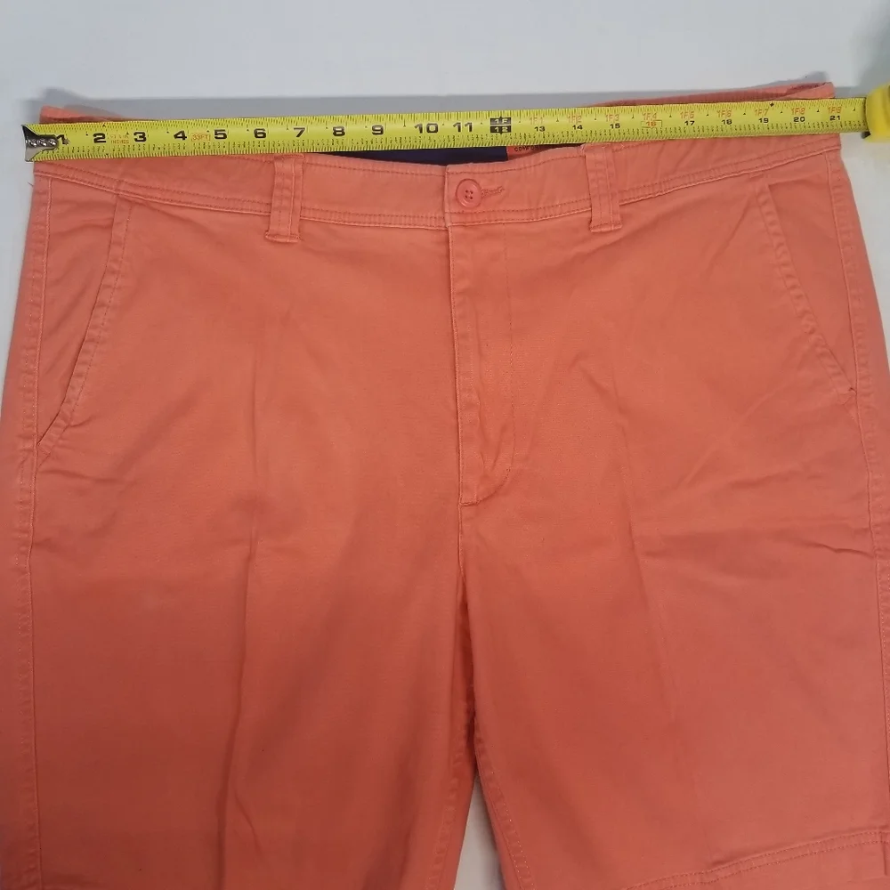 St John's Bay Men Shorts Size 42 Coral Glow Comfort Stretch Flat FrontZipper Fly